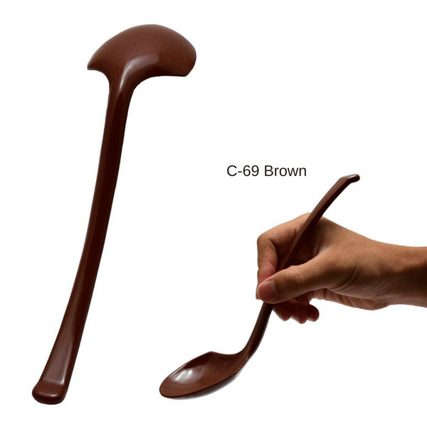 Entec Japan Melamine Long-Handled Ramen Spoon 21.8Cm Brown