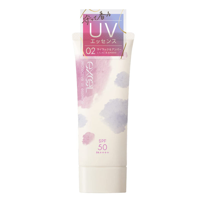 Excel UV Essence 02 Sunscreen Serum - Lilac & Amber Makeup Base 60g