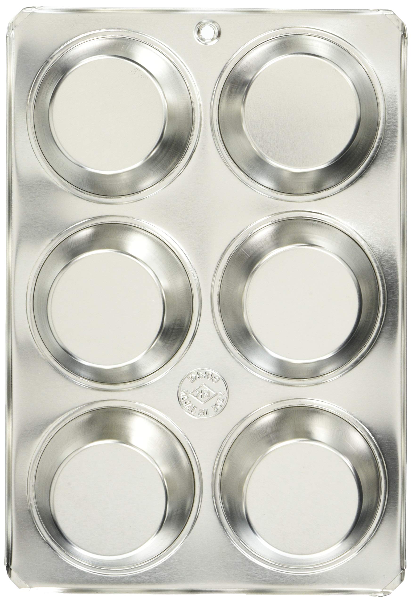 Kubodera Light Metal Industry Japan Tin Muffin Mold #100 Cup 6 Pieces
