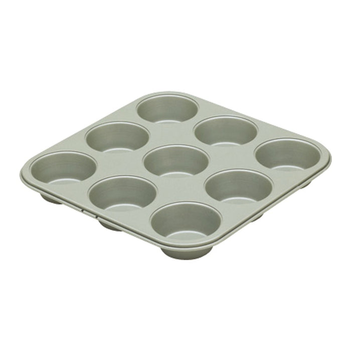 Fuji Horo Japan Enamel Candy Muffin Mold 9P Fluorine Treated Bakeware 57303