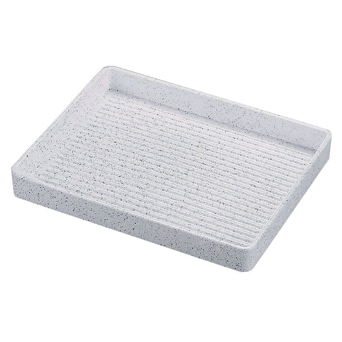 Fukui Craft Rectangular Meat Plate 26cm - Silver