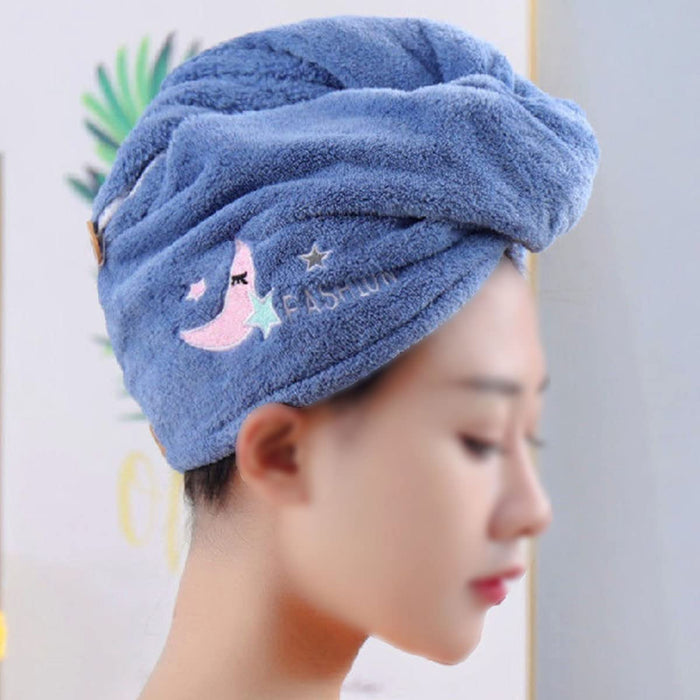 Haojee Hair Drying Towel For Hair Care Quick Drying Thick Pink Blue Japan - Absorbs Water Convenient After Bathing