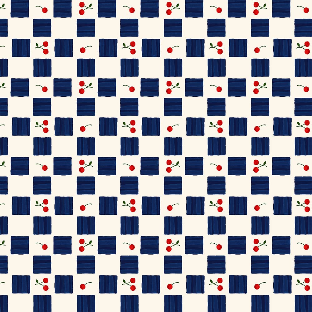 Hama Pattern Furoshiki Cloth 90Cm Japan Cherry Checkered