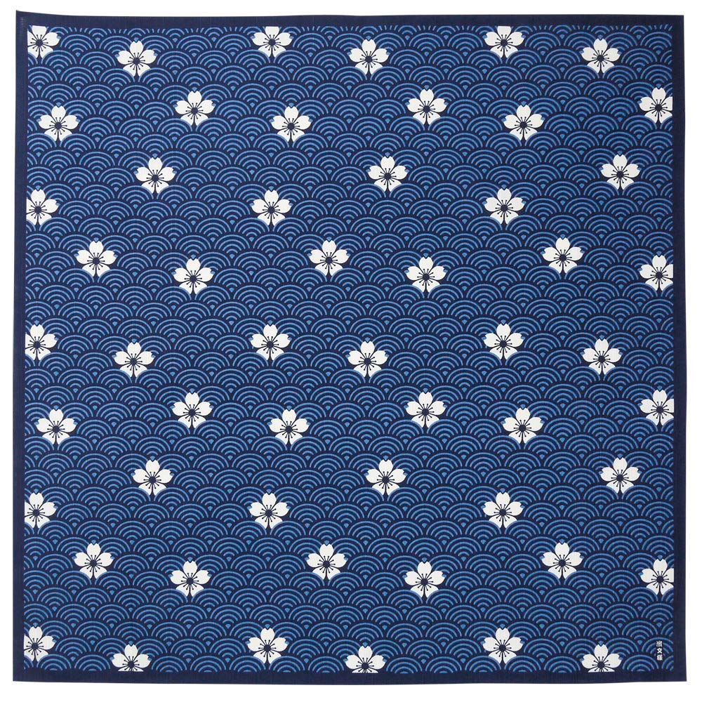 Hama Pattern Furoshiki 70Cm Sakura Seigaiha Con - Japanese Inner Cloth