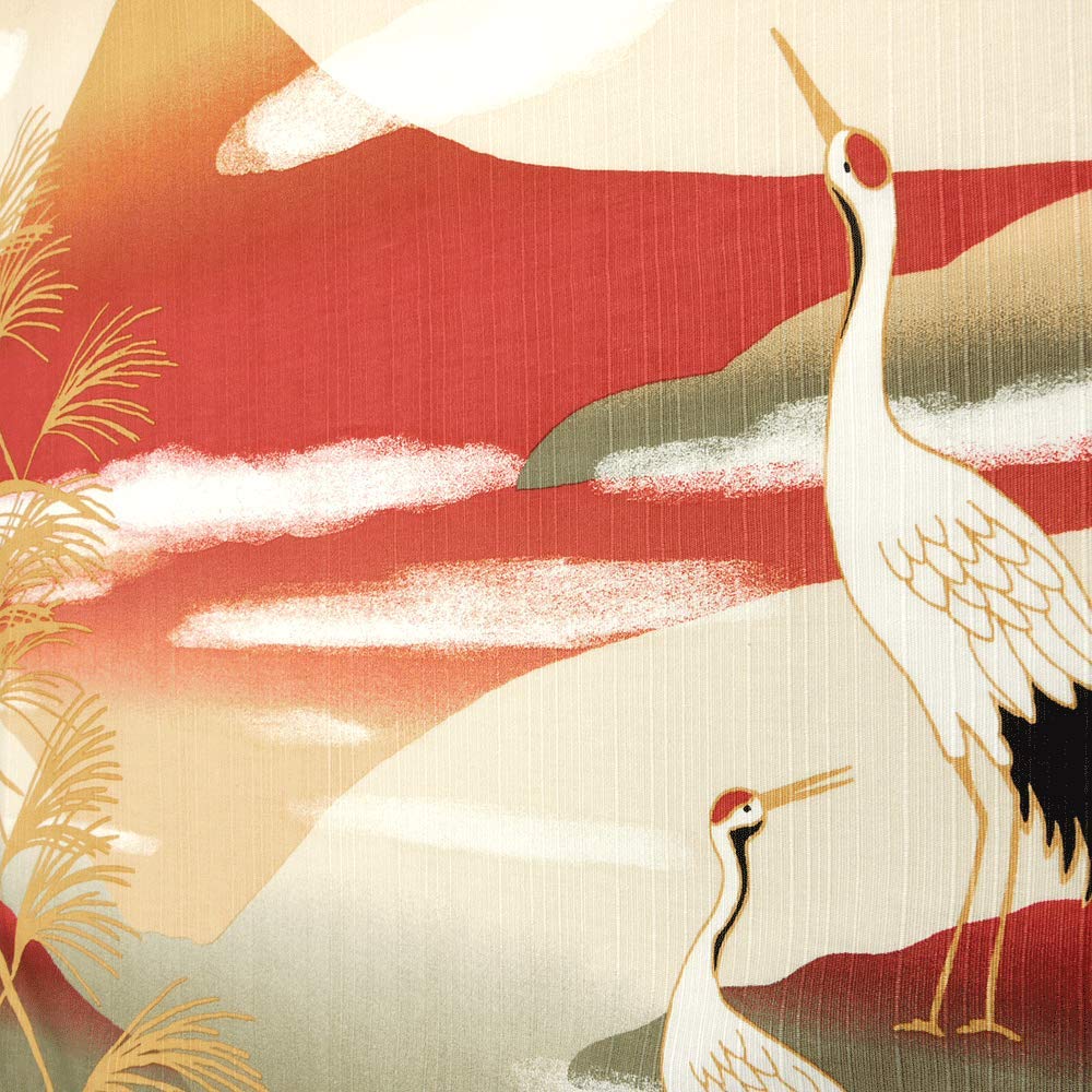 Hama Pattern Kofu Wrapping Cloth 50Cm Crane Akane Fuji Japan
