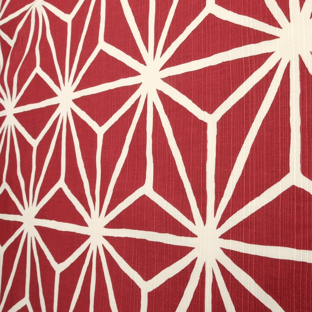 Hama Pattern Furoshiki 90Cm Japanese Hemp Leaf Red Cloth From Japan