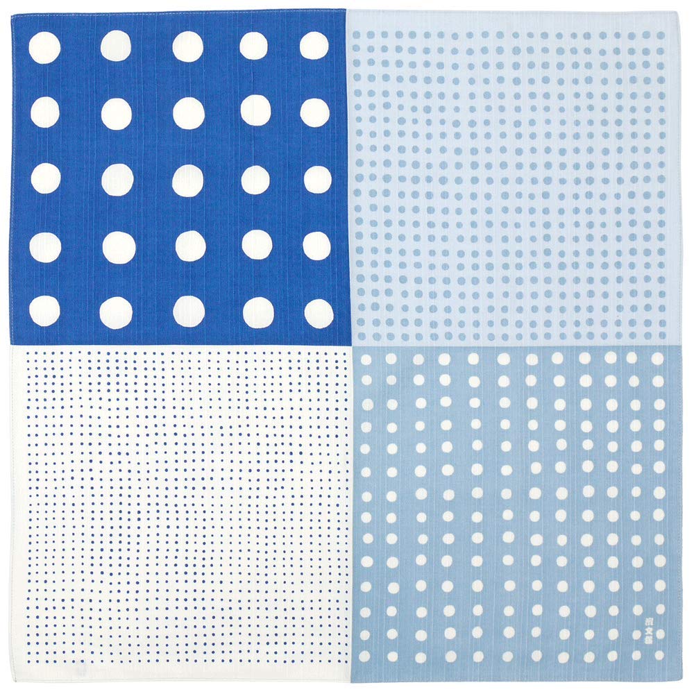 Hama Pattern Furoshiki 50Cm Polka Dot Play Blue - Japanese Cloth