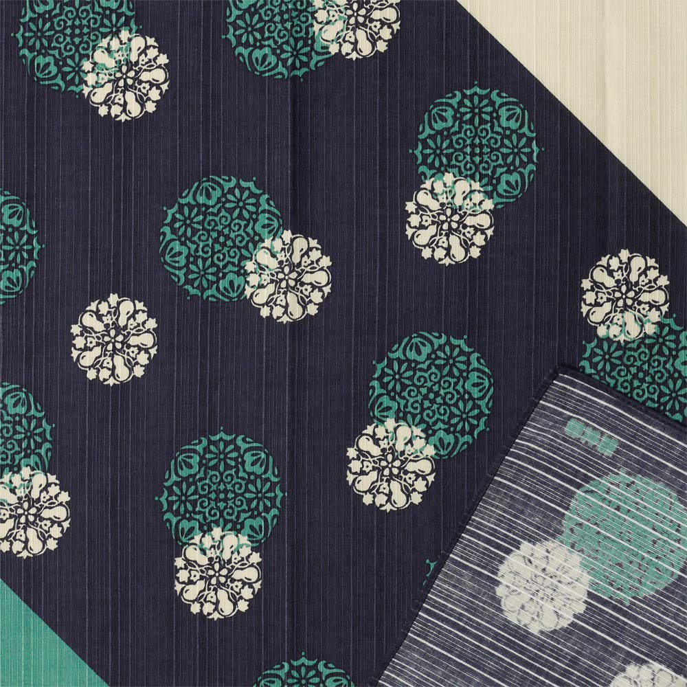 Hama Pattern Furoshiki 50Cm Yumehana Komon Navy Blue | Japanese Cloth