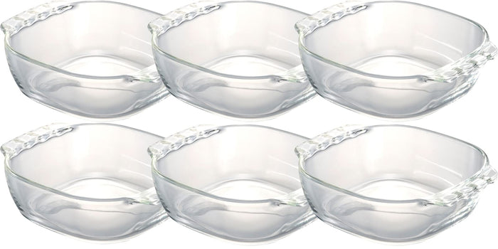 Hario Japan Heat Resistant Glass Toaster Dish 400Ml Buono Kitchen Set Of 6 - Htz-40-Bk