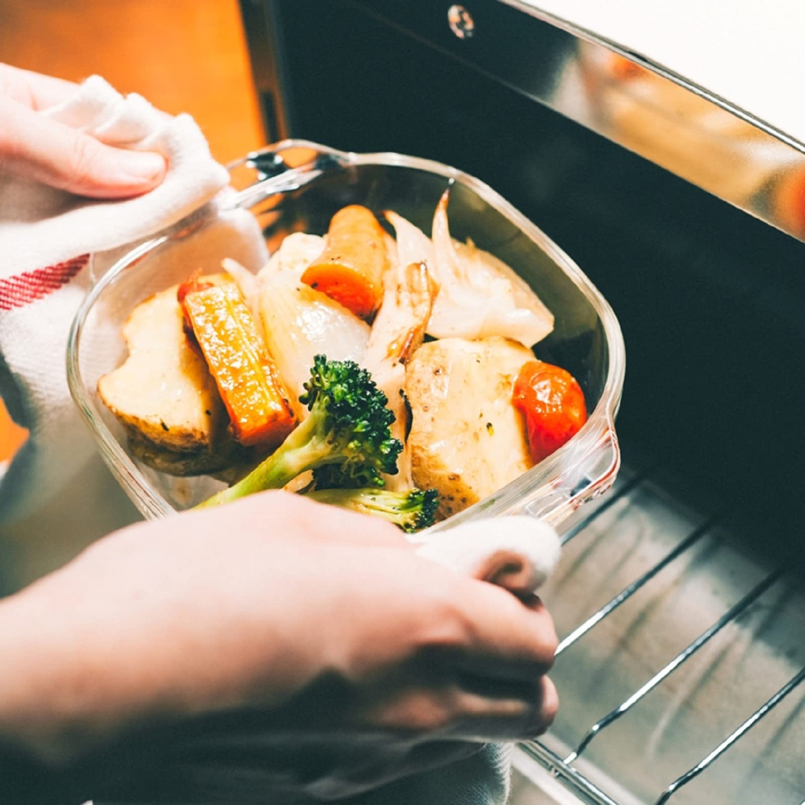 Hario Japan Heat Resistant Glass Toaster Dish 400Ml Buono Kitchen Set Of 6 - Htz-40-Bk