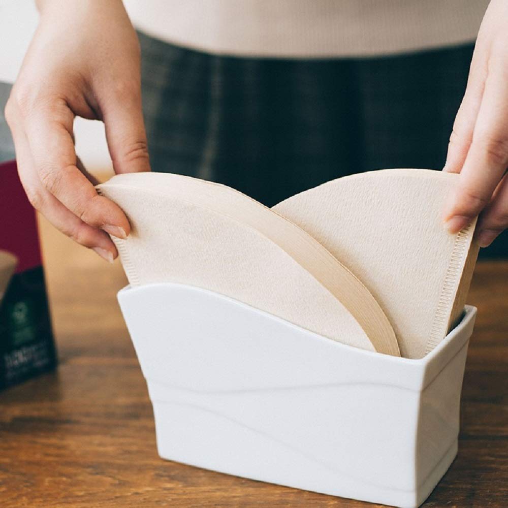 Hario V60 Coffee Maker Brown Misarashi 1-4 Cups Made In Japan Vcf-02-100Mk