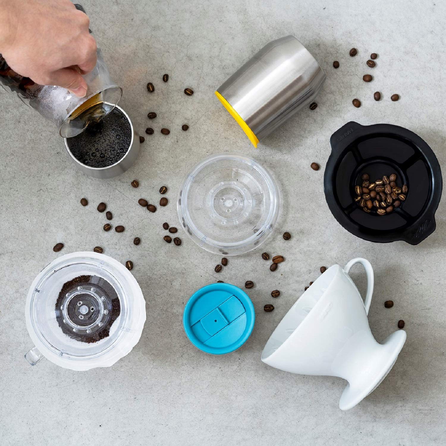 Hario Pete Licata Coffee Dripper W60 PDC-02-W 1-4Cups White Japan