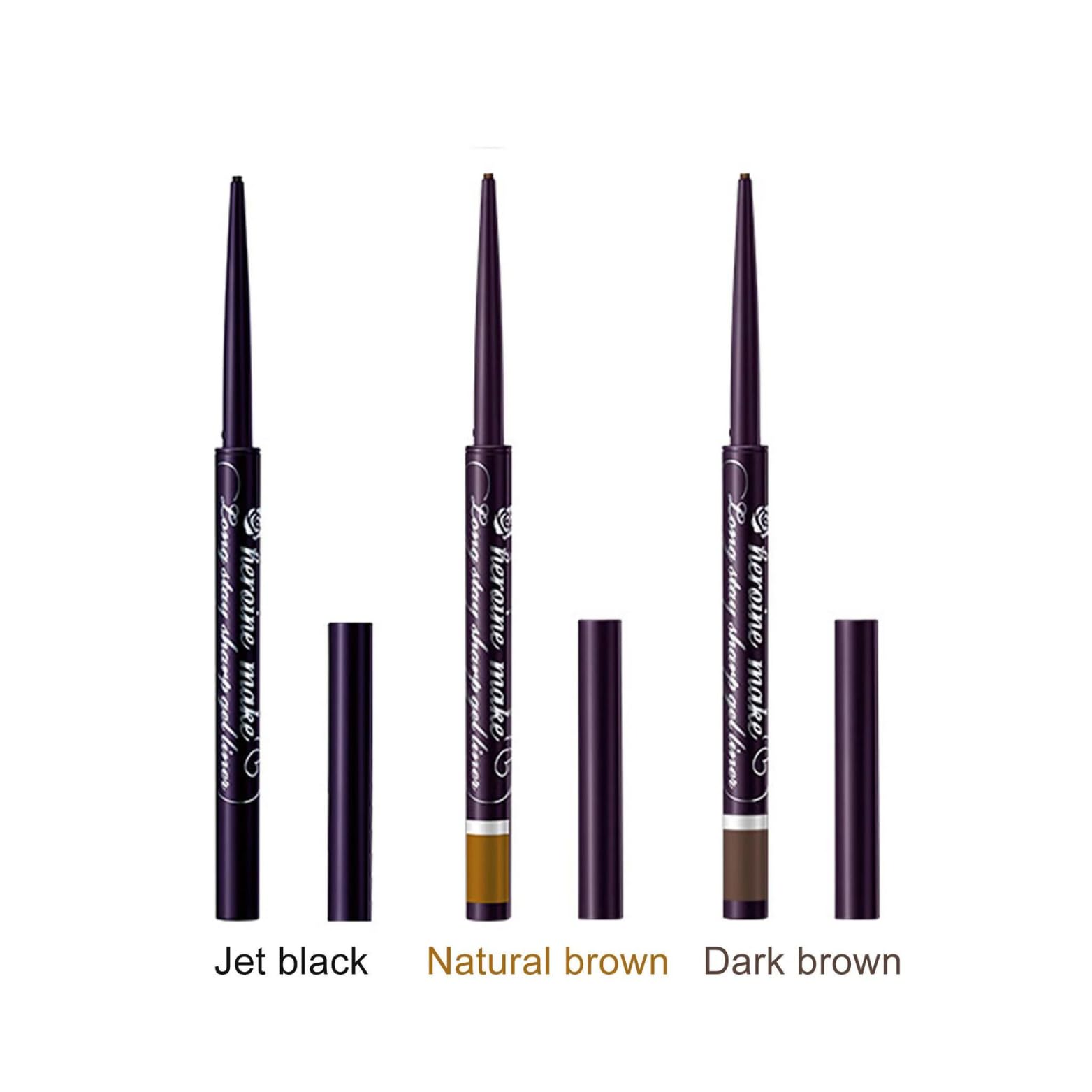 Kissme Heroine Make Jet Black 01 Long Stay Sharp Gel Liner 0.07G - Waterproof Formula