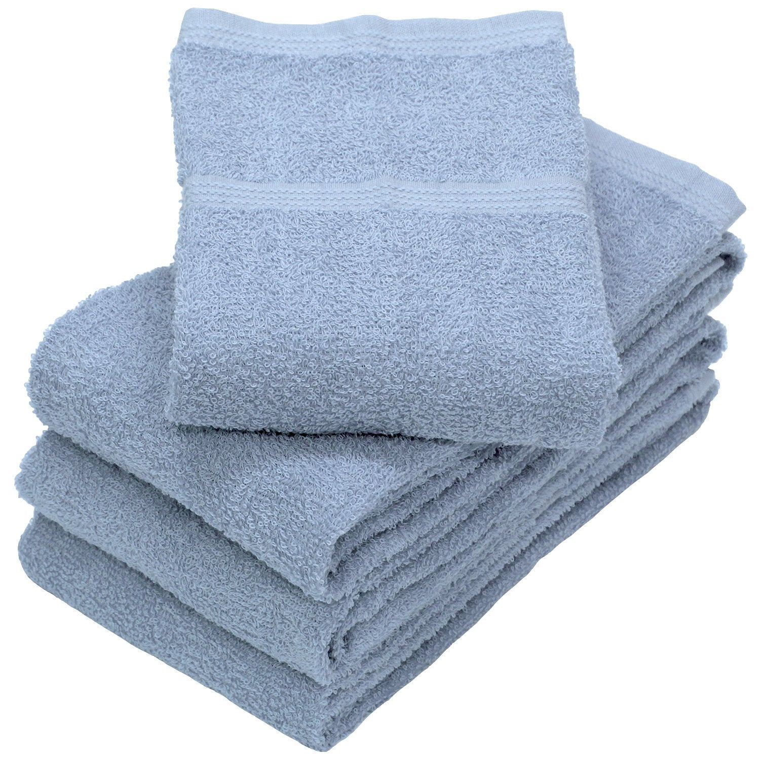 Hiorie Made In Japan Big Face Towel Set Of 4 - 40X100Cm Daily Towel - Senshu Towel - Blue