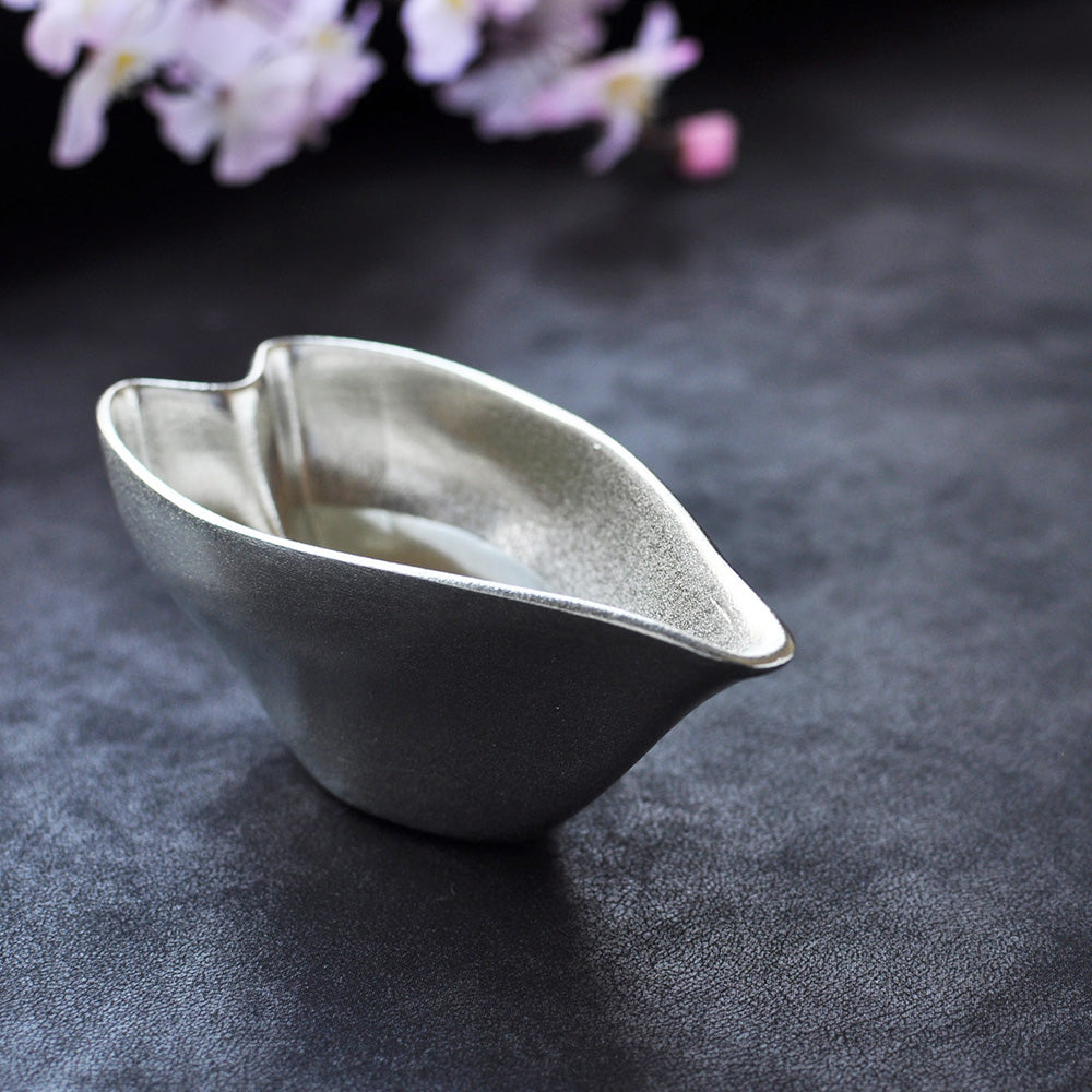 Hiracle Tinware Sakura Katakuchi Lipped Sake Server