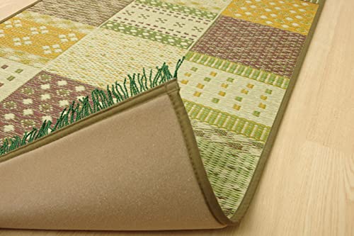 Ikehiko Corporation Japan Igusa Entrance Mat F Zoran Green 60X90Cm #8241260