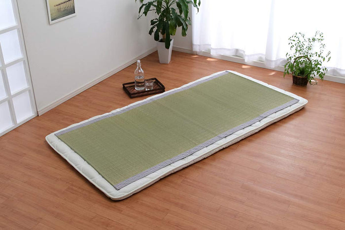 Ikehiko Corporation Gray Hiba Processing Rug Rush Sheets 88X180Cm Made In Japan #6508009