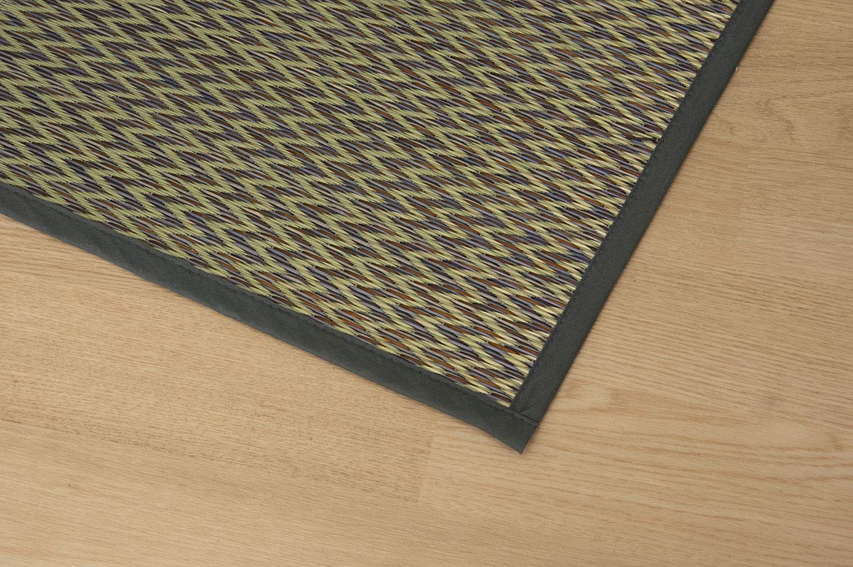 Ikehiko Rush Rug Carpet Hanagoza Dx Pia Edoma 2 Tatami Gray Japan #4336102 174X174Cm