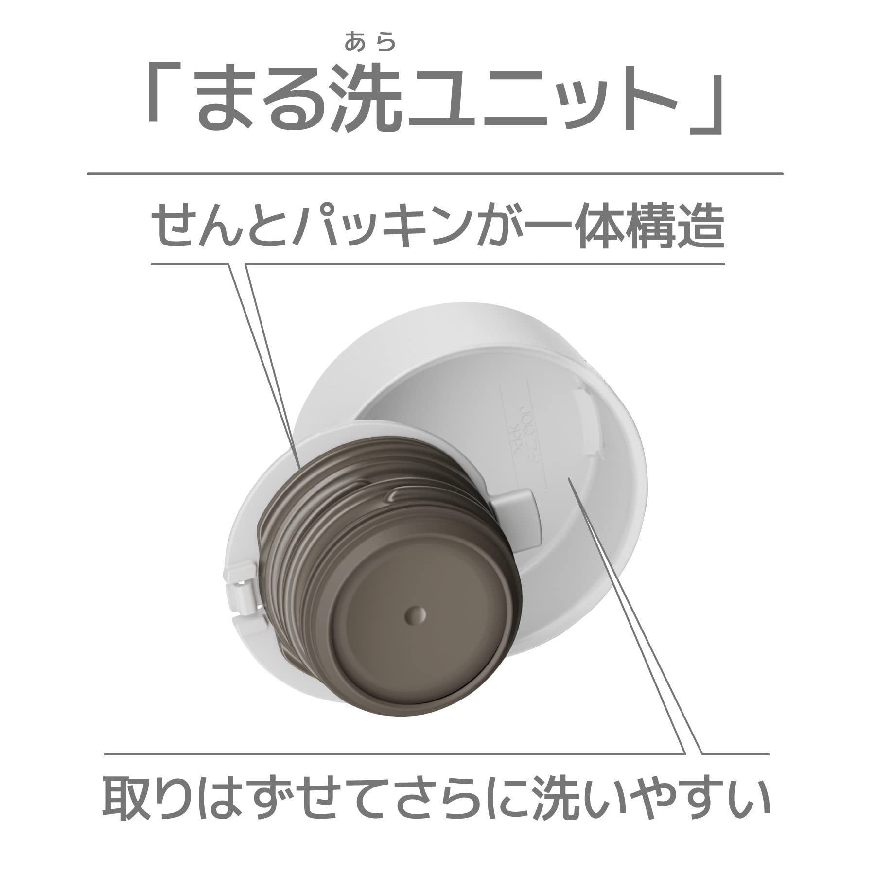 Thermos White 350ml Water Bottle with Vacuum Insulation Cold Storage - Dishwasher Safe Joq-350 Wh