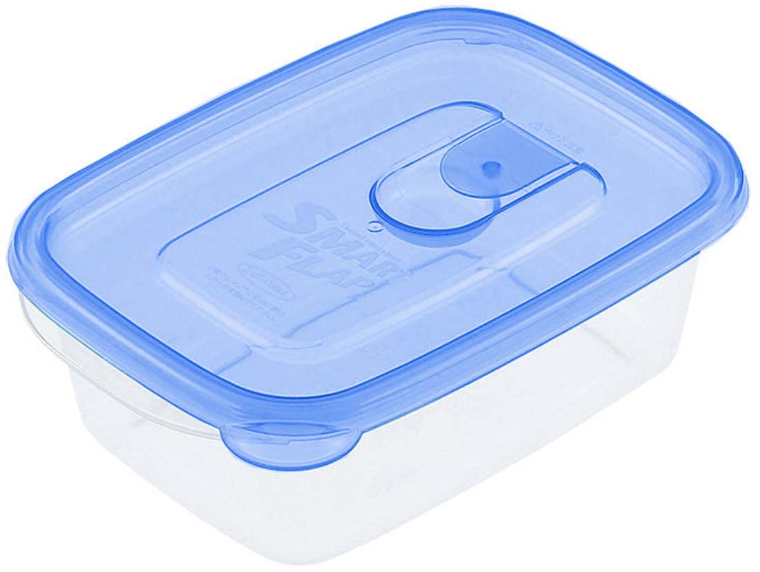 Iwasaki Industry Japan Microwave Storage Container Antibacterial Smart Flap Square 610Ml 3Pcs Baa-041
