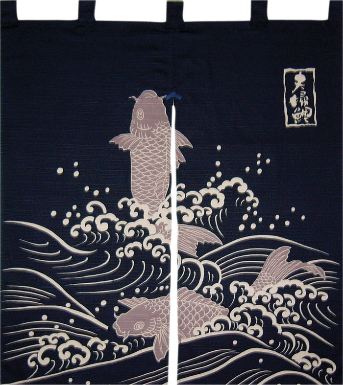 Maeda Dyeing Japanese Kaiuntei Engi Noren Carp 037595