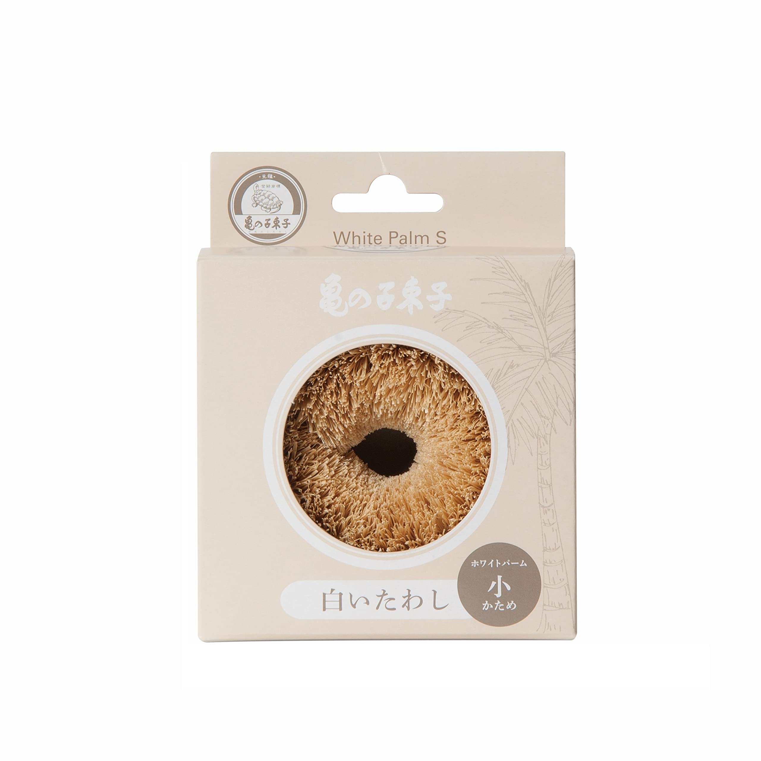 Kamenoko Tsubushi Nishio Shoten White Scrubber Palm (Small) Made In Japan