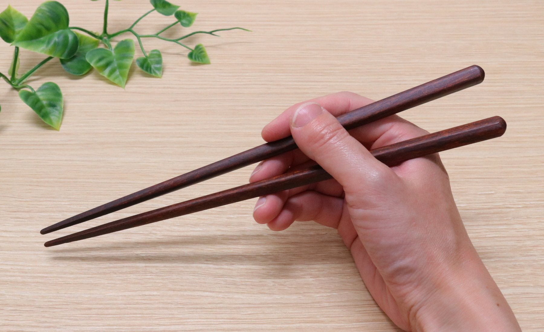 Kawai Japanese Wooden Chopsticks Set Of 5 23Cm Dishwasher Safe - Brown 26534