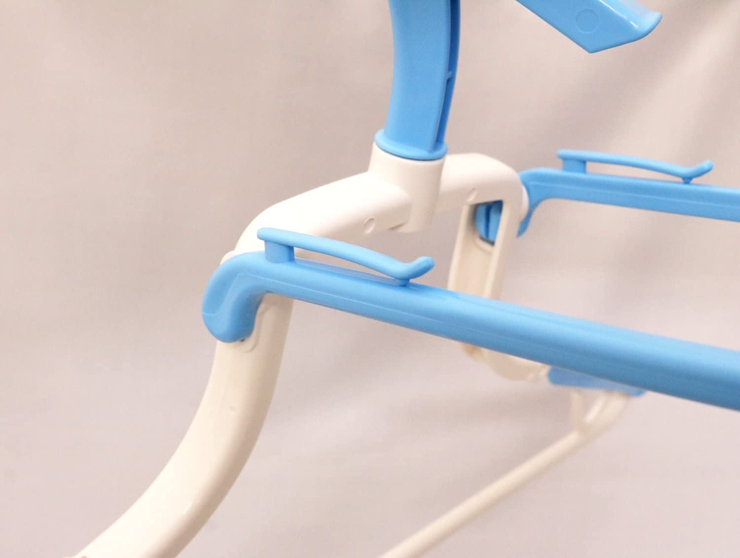 Kokubo Japan Foldable Hood Bar Set Of 3 (Blue) W/ Clip Easy To Dry Prevents Shape Loss Washable