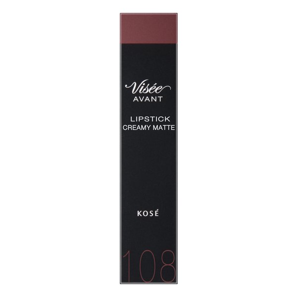 Kose Visee Avant Lipstick 108 Cocoa 3.5g - Japanese Creamy Matte Lipsticks - Lips Makeup