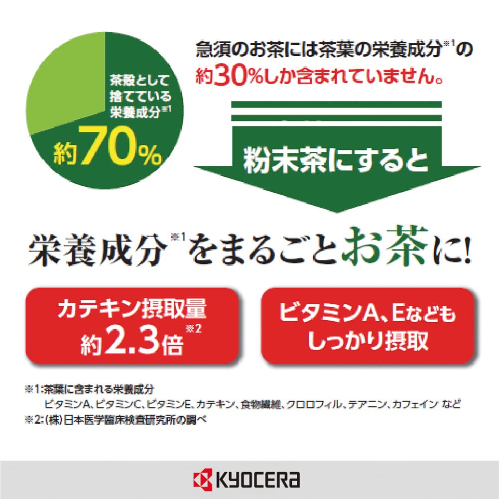 Kyocera Cm-50Gt Mill Ceramic Green Tea Hot Water Drain Made In Japan
