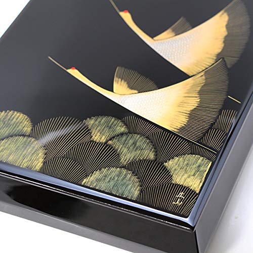 Kobayashi Lacquerware Flying Chinkin Tomita Tateyama Wooden Letterbox Japan | Wedding Gift Housewarming Respect For The Aged Day