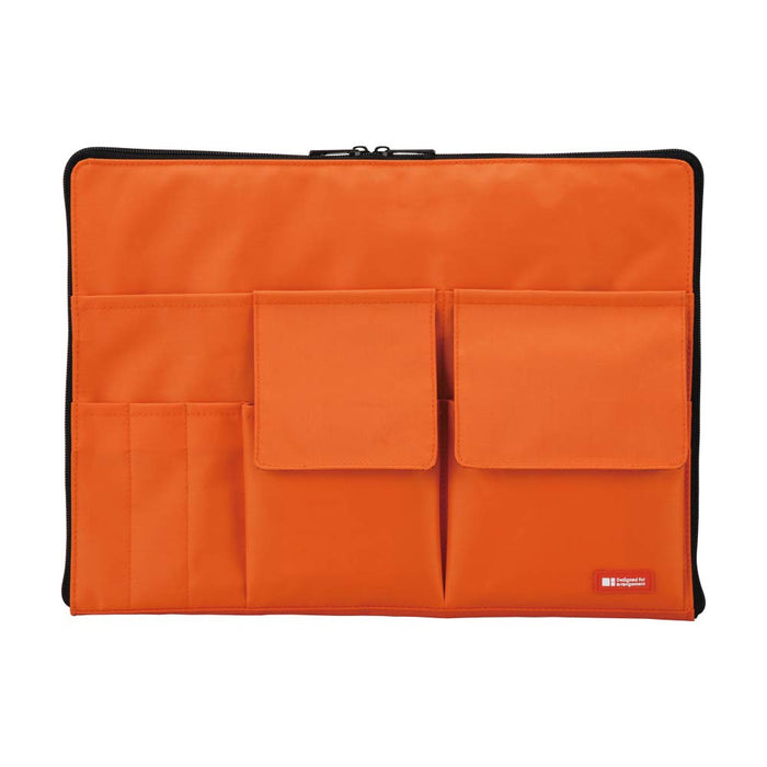 Lihit Lab A7554-4 Bag In Bag Inner Bag A4 Orange | Made In Japan