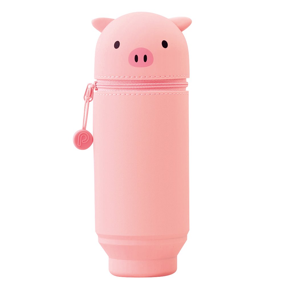 Lihit Lab Stand Pen Case Big Punilab Pig A7714-5 Japan