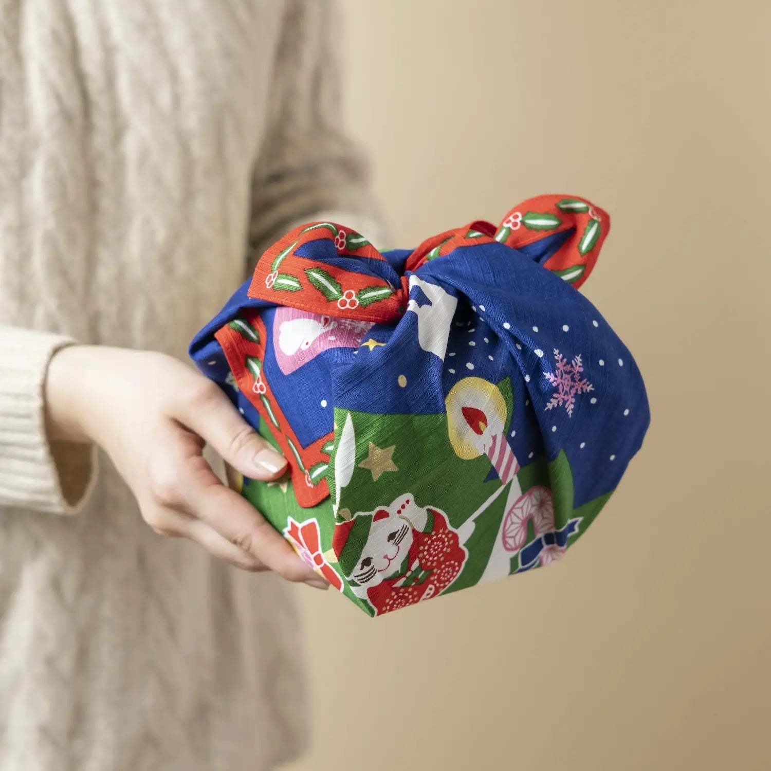 Maeda Senko Cotton Furoshiki Bento Lunch Cloth Christmas