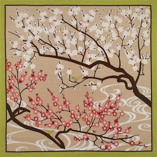Maeda Senko Cotton Furoshiki Bento Lunch Cloth (Winter Ume Blossoms)