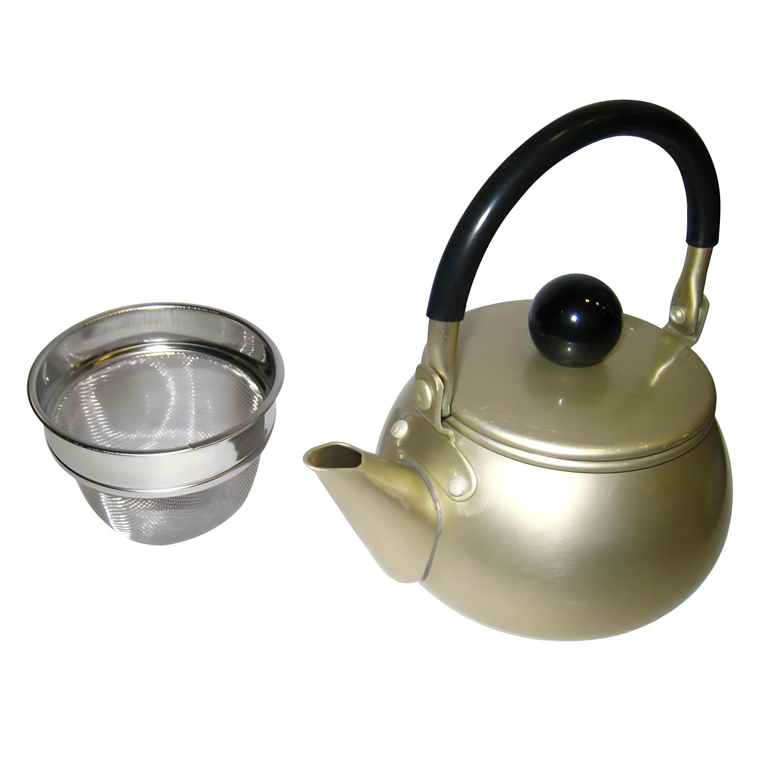 Maekawa Kinzoku Aluminum Kyusu Teapot Gold