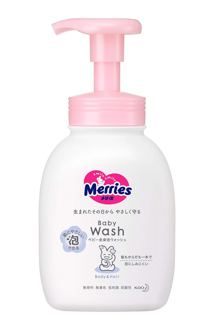 Kao Merries Baby Whole Body Foam Wash Fragrance-Free 400ml - Buy Japanese Baby Body Wash