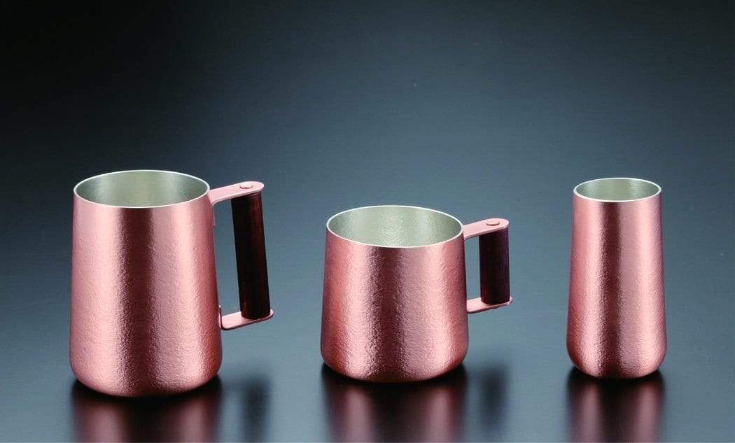 Minagawa Copper Handcrafted Beer Mug With Wood Handle 250Ml
