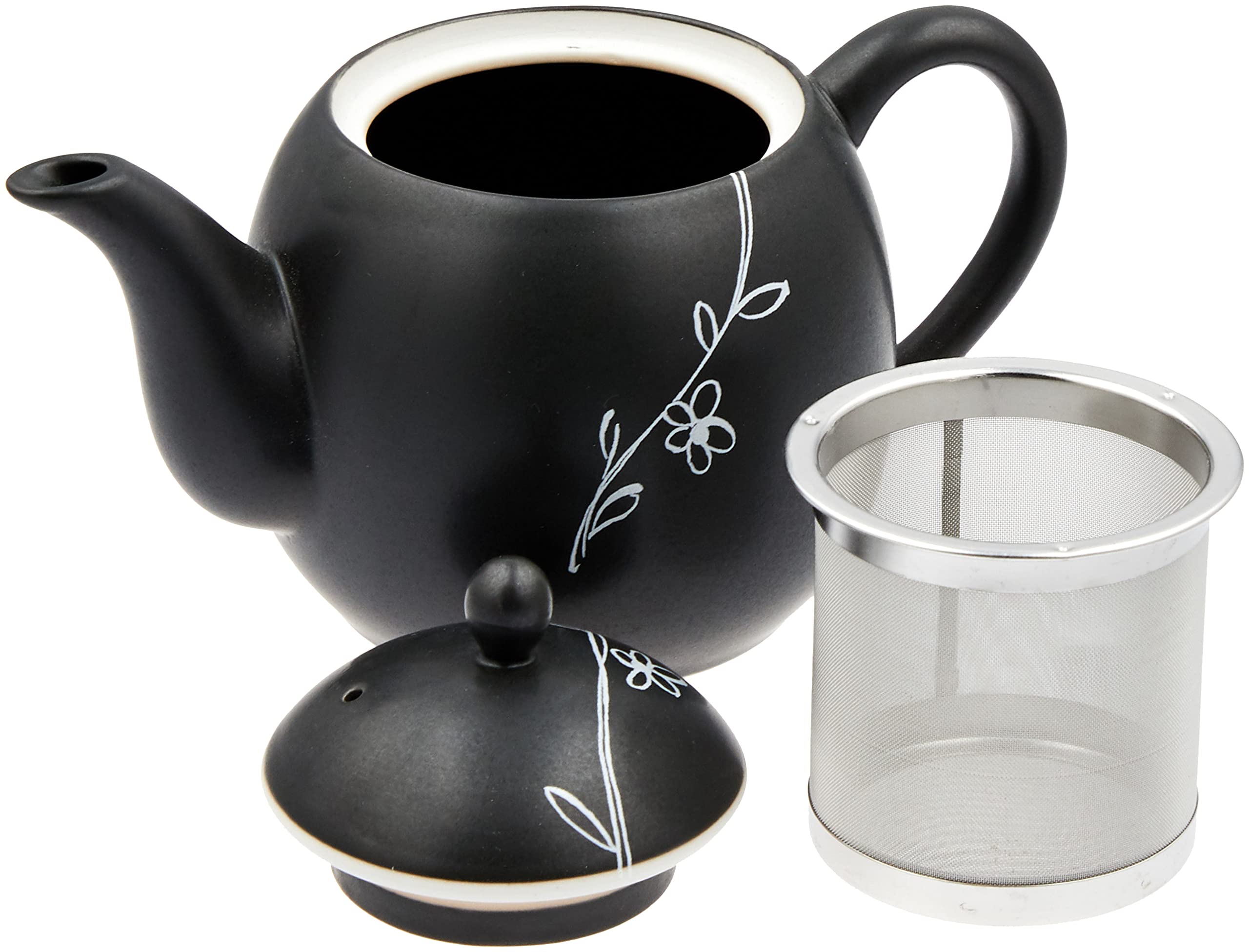 Itsumi Pottery Mino Ware Mf Black Glaze Karen Pot 038293 | Made In Japan