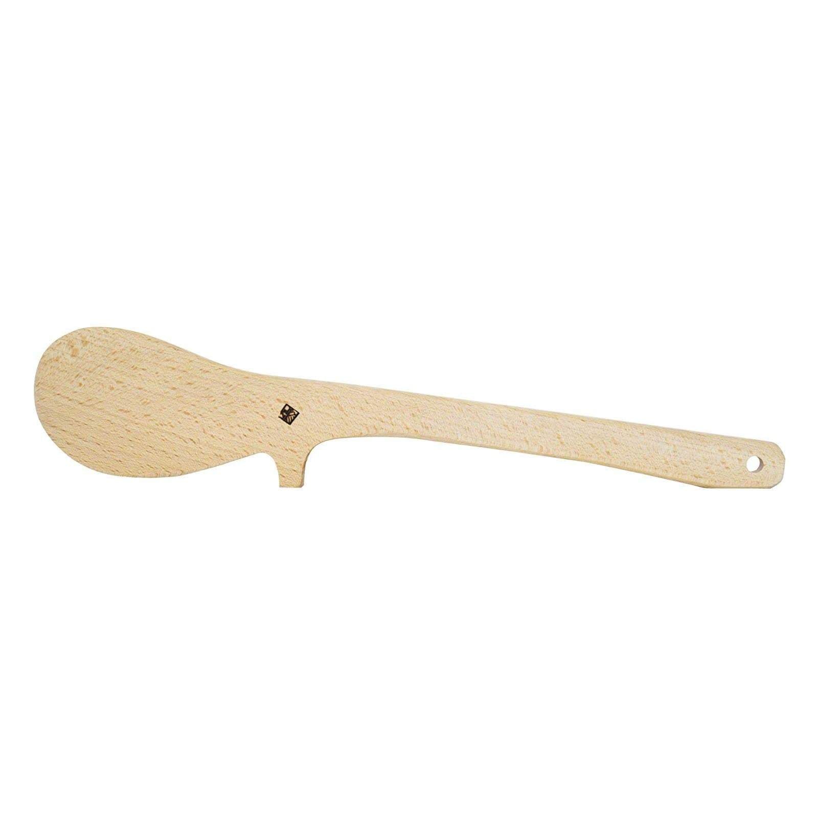 Miranda Style Omoeraku Handcrafted Japanese Beech Wood Spatula Large - Round