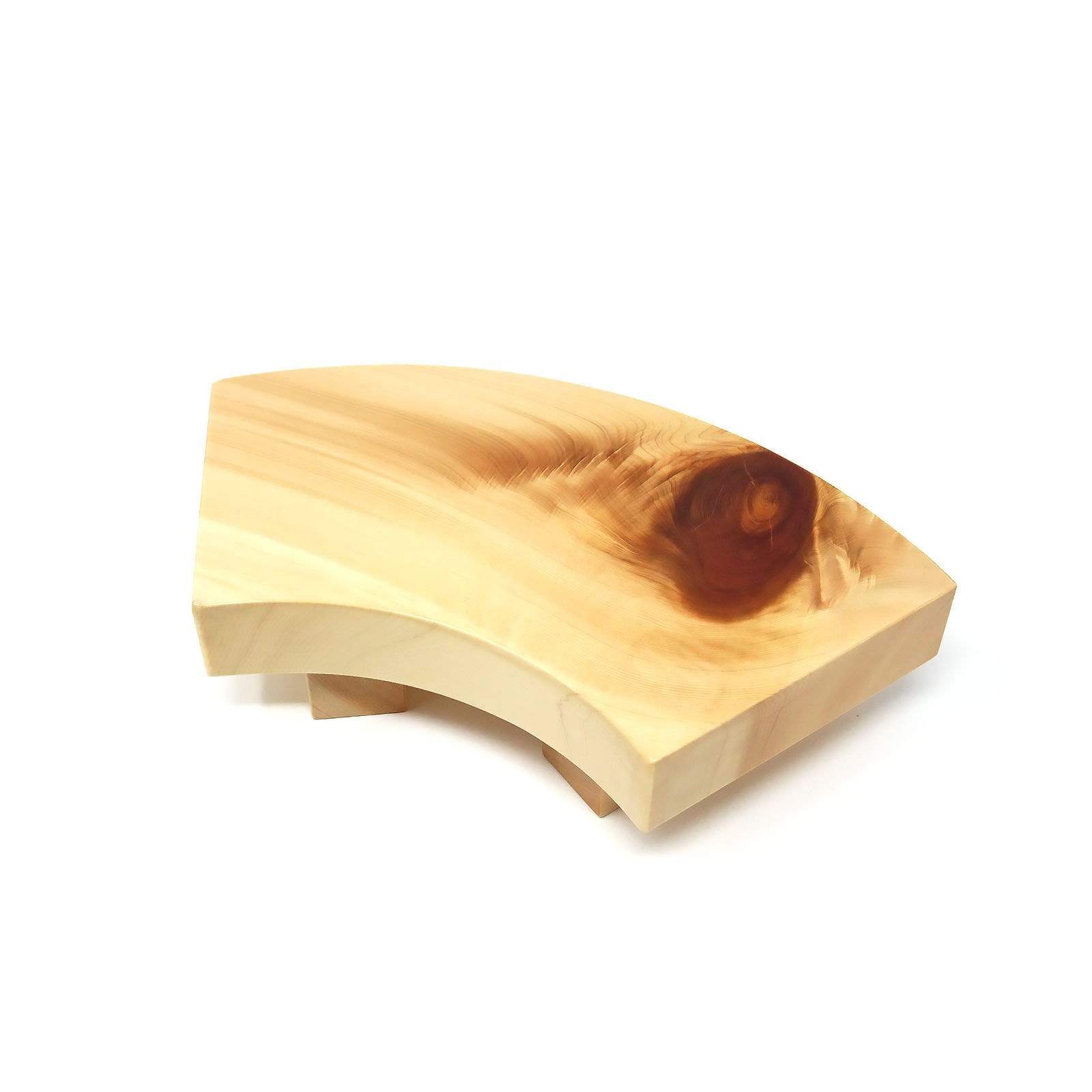Miyabi Urushi Hinoki Cypress Wooden Sushi Geta Plate 35cm