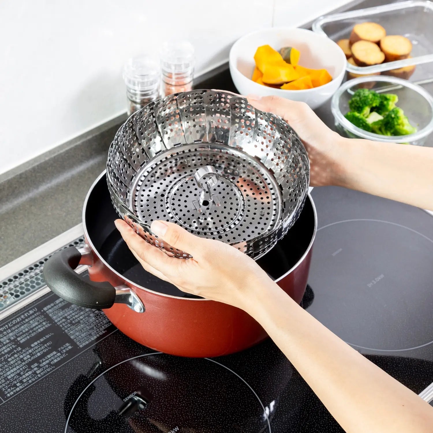 Mt-Torimatsu Stainless Steel Steamer Insert