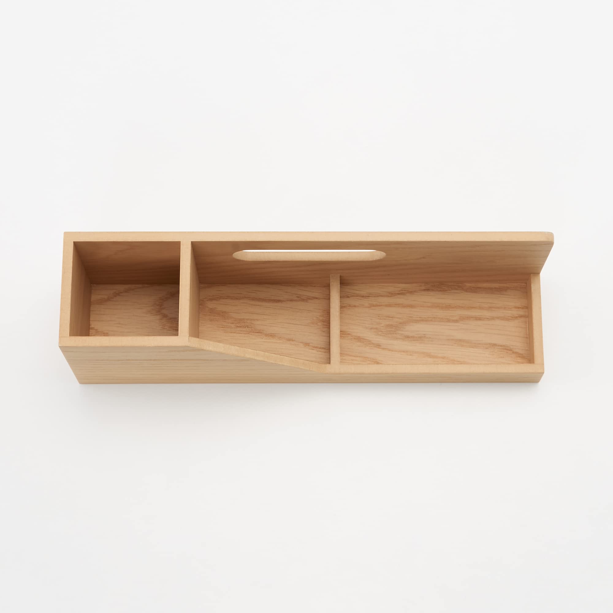 Mujirushi Ryohin Japan Wooden Desktop Toolbox 25.2X6X9Cm 44310267