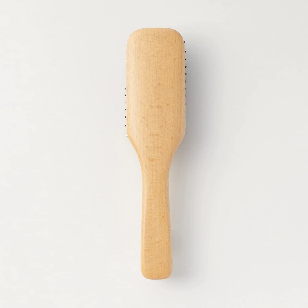 Muji 20cm Beech Wood Hair Brush for Styling and Detangling