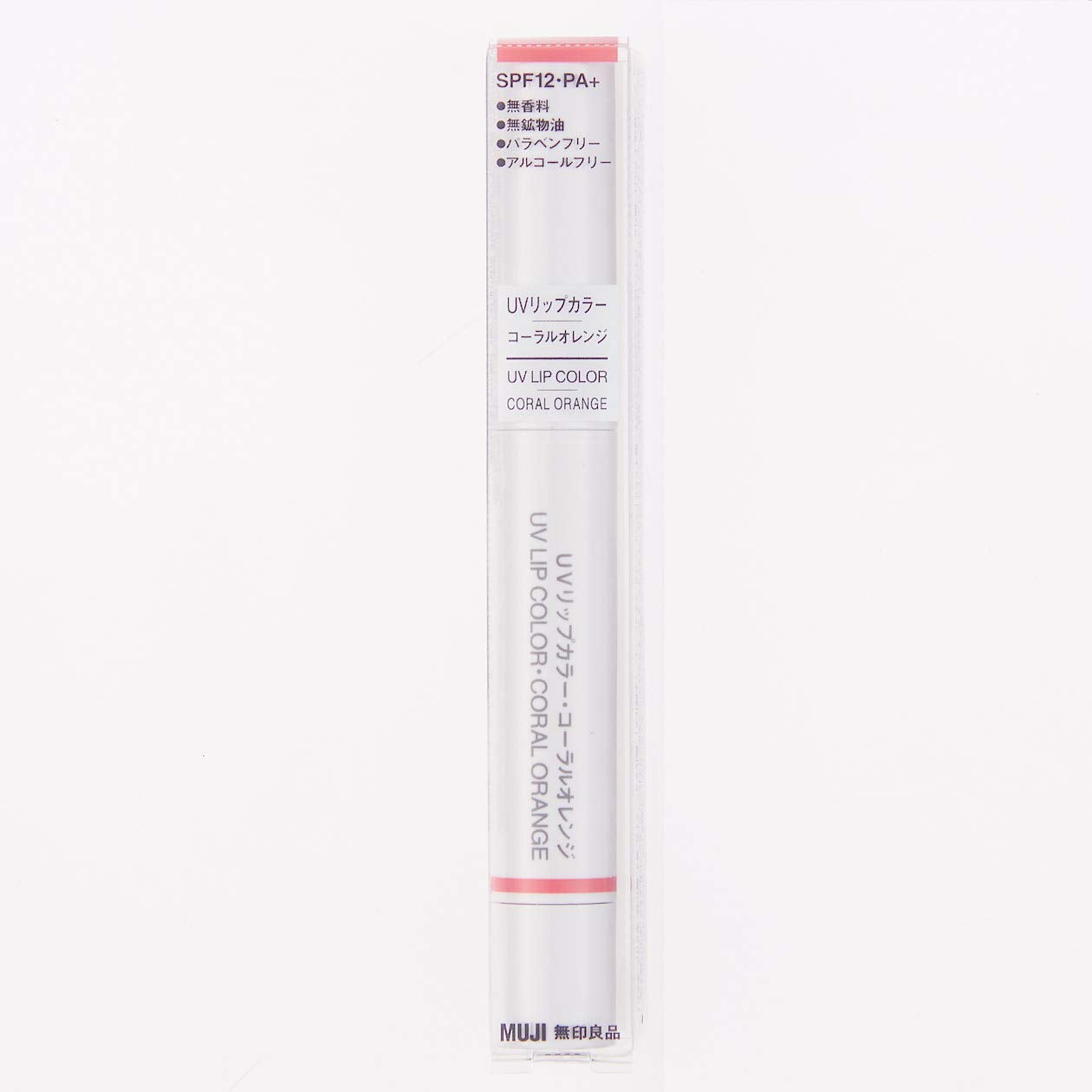 Muji Coral Orange UV Lip Color with SPF12 PA+ 1.6g