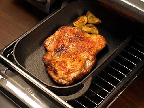 Asahi Nambu Ironware Oven Grill Pan H-400 (Japan Ih & Gas Compatible)
