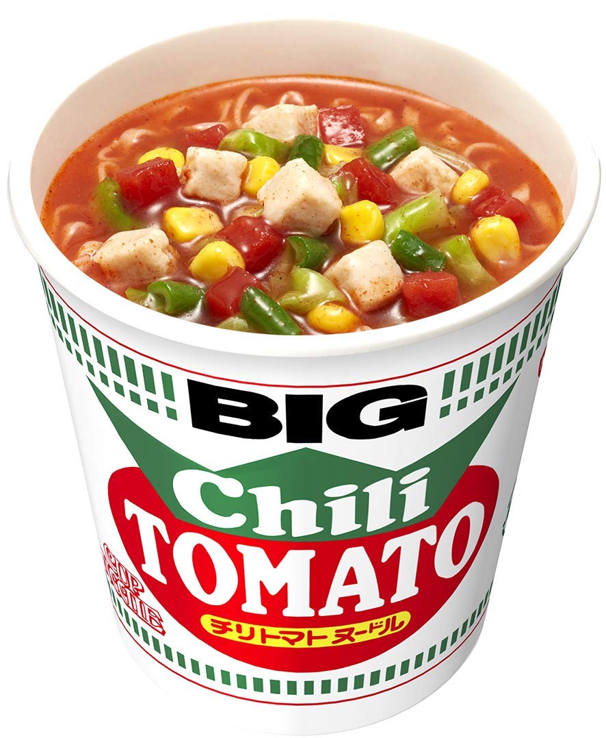 Cup Noodles Chili Tomato Big 107G 12Pcs - Japanese Nissin Food