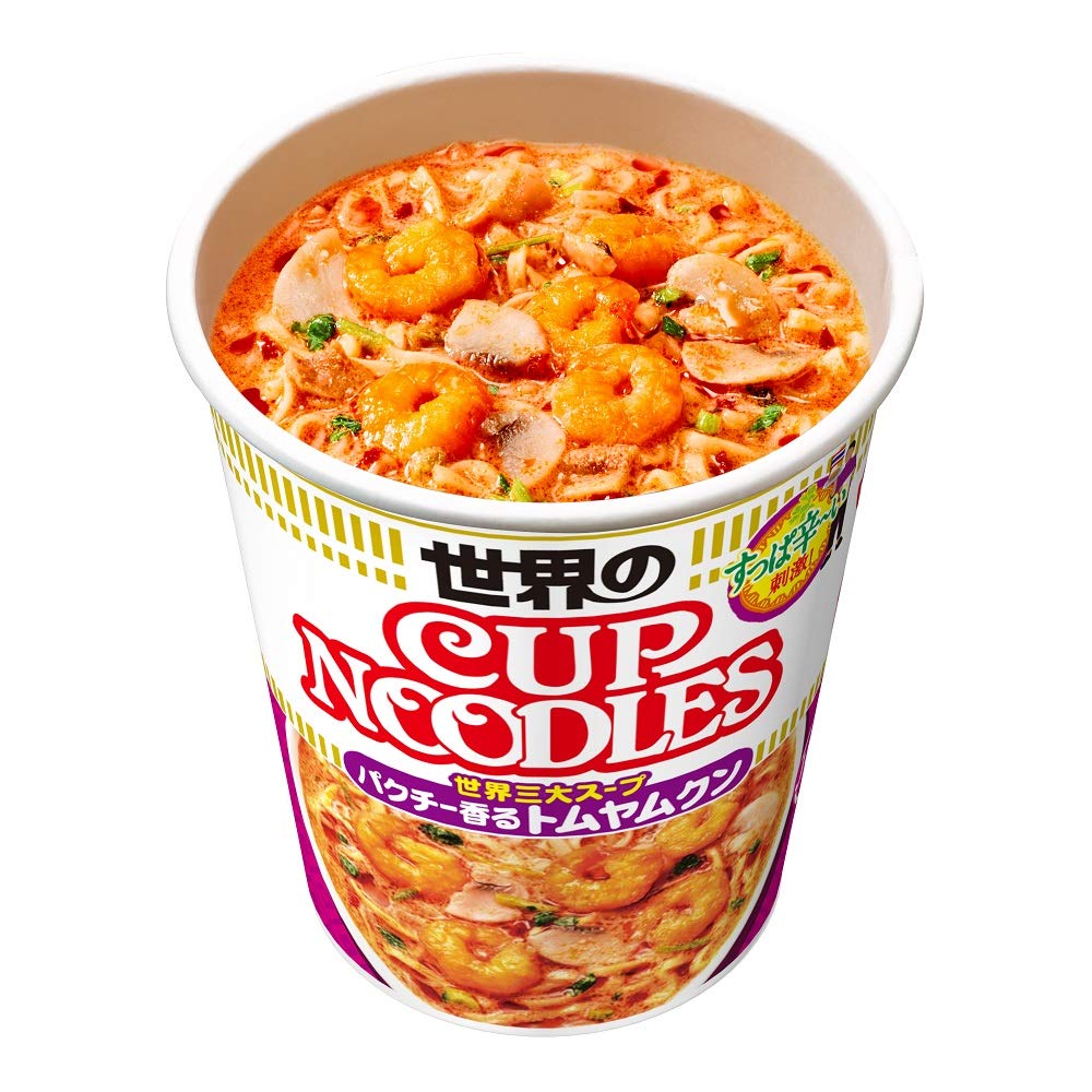 Nissin Cup Noodle Coriander Fragrant Tom Yum Kung 75g x 12 Cups - Cup Noodle From Brand Nissin
