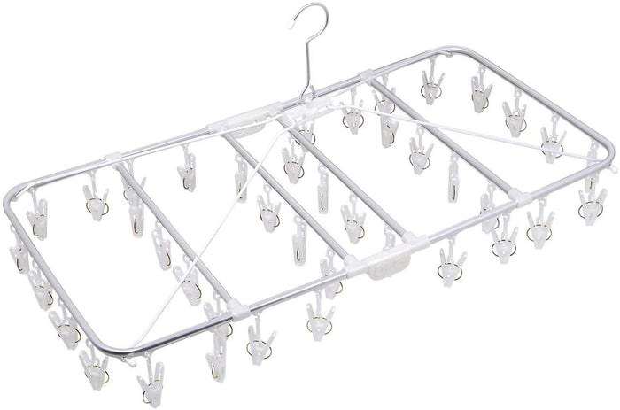 Ohe Laundry Clothesline White 40 Pinch Japan Jumbo Square Hanger Aluminum Frame 39X73.5X35Cm