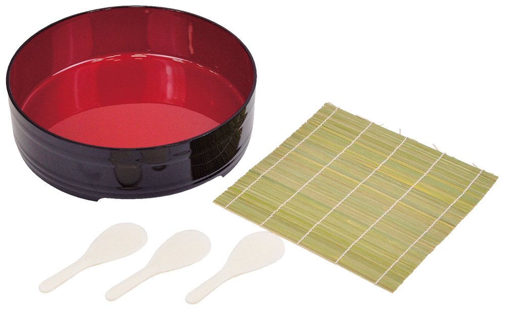 Pearl Metal Kinzoku Sushi Oke Set 5 Pieces | Chirashi Sushi | Japan Lacquerware D-483